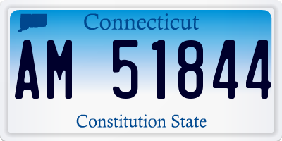 CT license plate AM51844