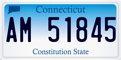 CT license plate AM51845