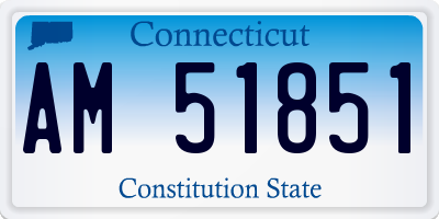 CT license plate AM51851