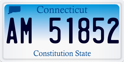 CT license plate AM51852
