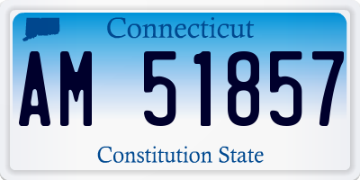 CT license plate AM51857
