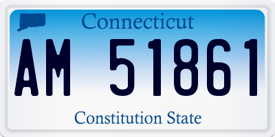 CT license plate AM51861