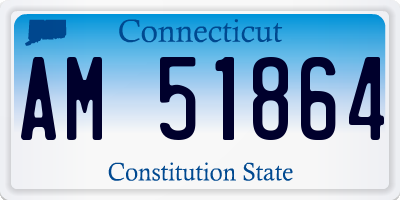 CT license plate AM51864