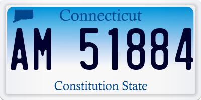 CT license plate AM51884