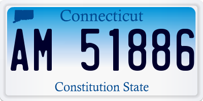 CT license plate AM51886