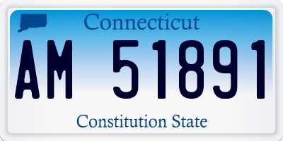 CT license plate AM51891