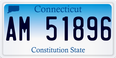 CT license plate AM51896