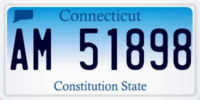 CT license plate AM51898