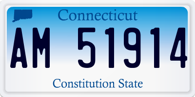 CT license plate AM51914