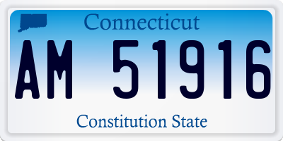 CT license plate AM51916
