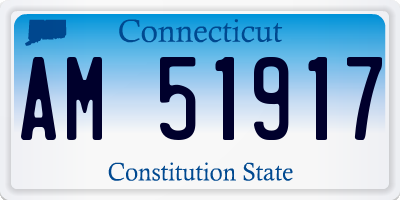 CT license plate AM51917