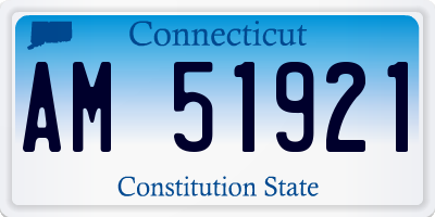 CT license plate AM51921