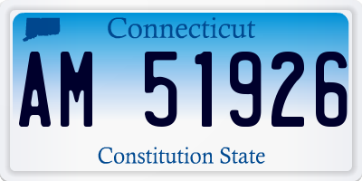 CT license plate AM51926