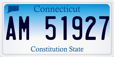 CT license plate AM51927