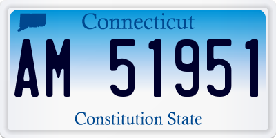 CT license plate AM51951