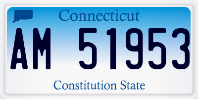 CT license plate AM51953