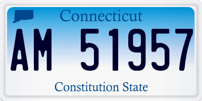 CT license plate AM51957