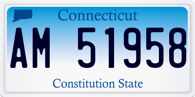 CT license plate AM51958