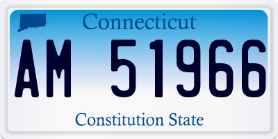 CT license plate AM51966