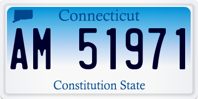 CT license plate AM51971