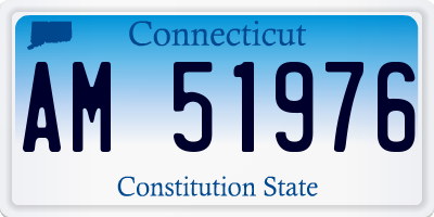 CT license plate AM51976