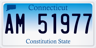 CT license plate AM51977