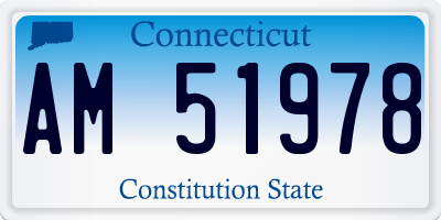 CT license plate AM51978