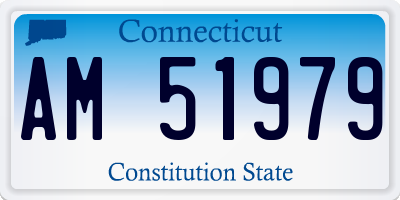 CT license plate AM51979