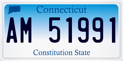 CT license plate AM51991