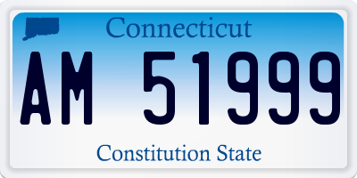 CT license plate AM51999