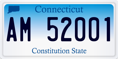 CT license plate AM52001