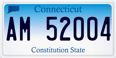 CT license plate AM52004