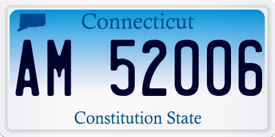 CT license plate AM52006