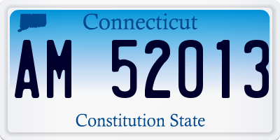 CT license plate AM52013
