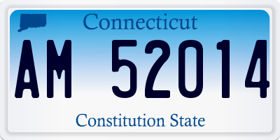 CT license plate AM52014