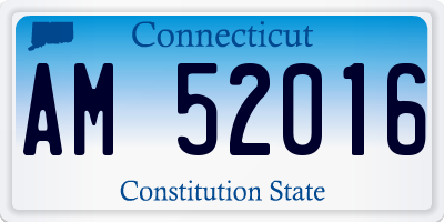 CT license plate AM52016
