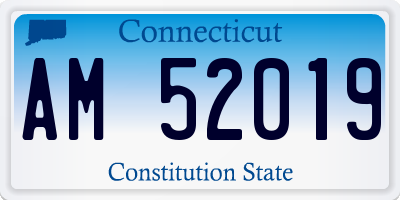 CT license plate AM52019