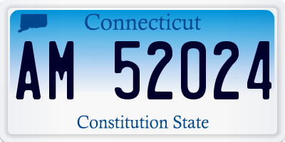 CT license plate AM52024