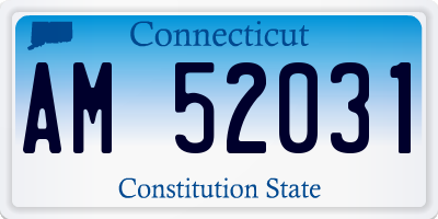 CT license plate AM52031