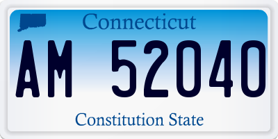 CT license plate AM52040