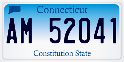 CT license plate AM52041