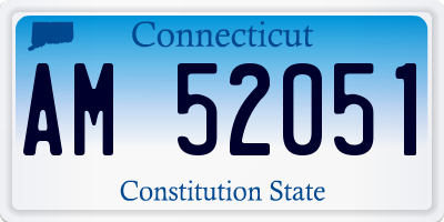 CT license plate AM52051