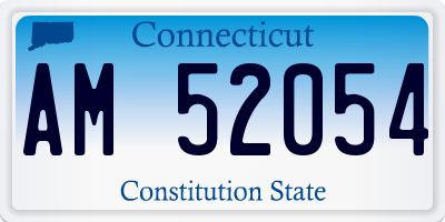 CT license plate AM52054