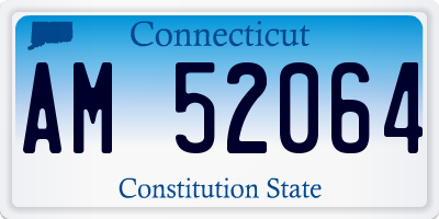 CT license plate AM52064