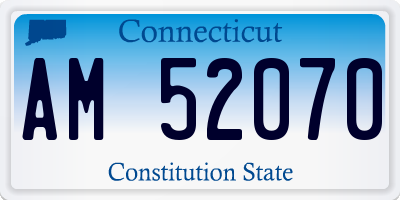 CT license plate AM52070