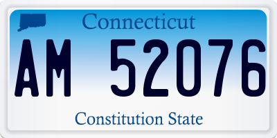 CT license plate AM52076