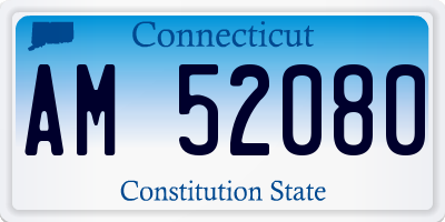 CT license plate AM52080
