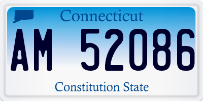CT license plate AM52086