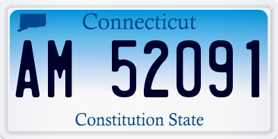 CT license plate AM52091