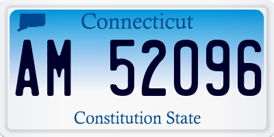CT license plate AM52096